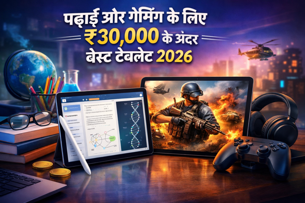 पढ़ाई और गेमिंग के लिए best Tablet Under ₹30,000 2026
