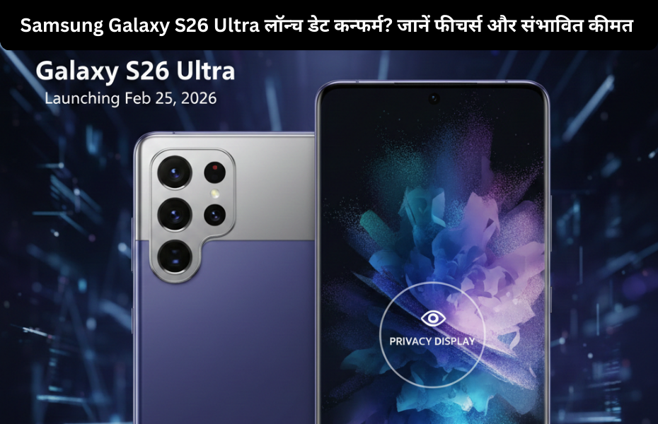 Samsung Galaxy S26 Ultra लॉन्च डेट कन्फर्म? जानें फीचर्स और संभावित कीमत