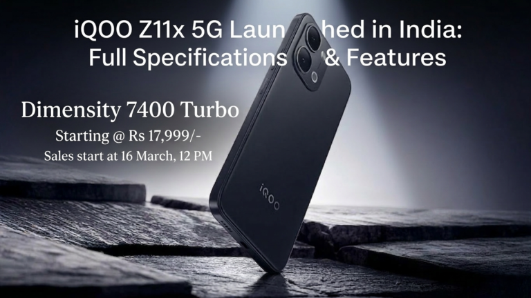 iQOO Z11x 5G Launched in India, Full Specification and Features